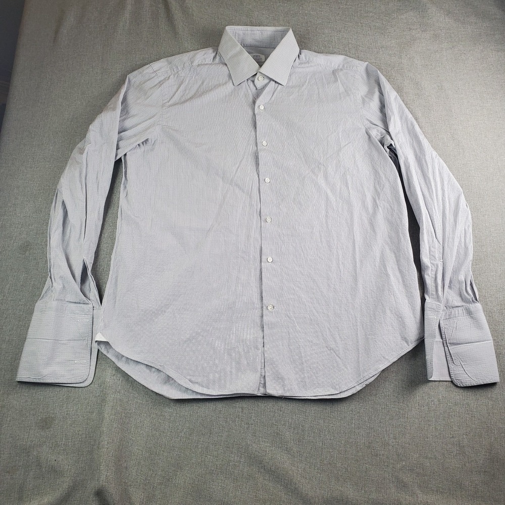 Santangelo Napoli Shirt Mens 18 45 Button Up Long Sleeve French Cuff Italy